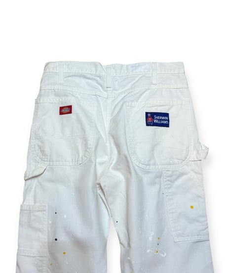 【USED】2000s Dickies Sherwin Williams ホワイトペインターパンツ W34L30 ペンキ