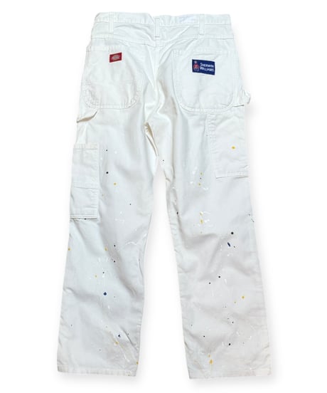 【USED】2000s Dickies Sherwin Williams ホワイトペインターパンツ W34L30 ペンキ