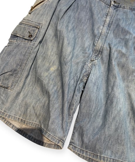 【USED】1990s RRL カーゴショートパンツ ヒッコリーストライプ　W40 USA製