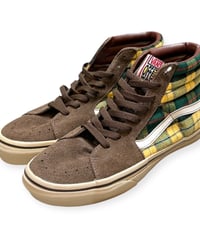 【DEADSTOCK】2000s VANS SKA8HI ブラウン、チェック US9