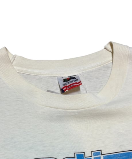 【USED】1980s BUD LIGHT スパッツマッケンジー 半袖Tシャツ フルーツボディ Lサイズ アメリカ製