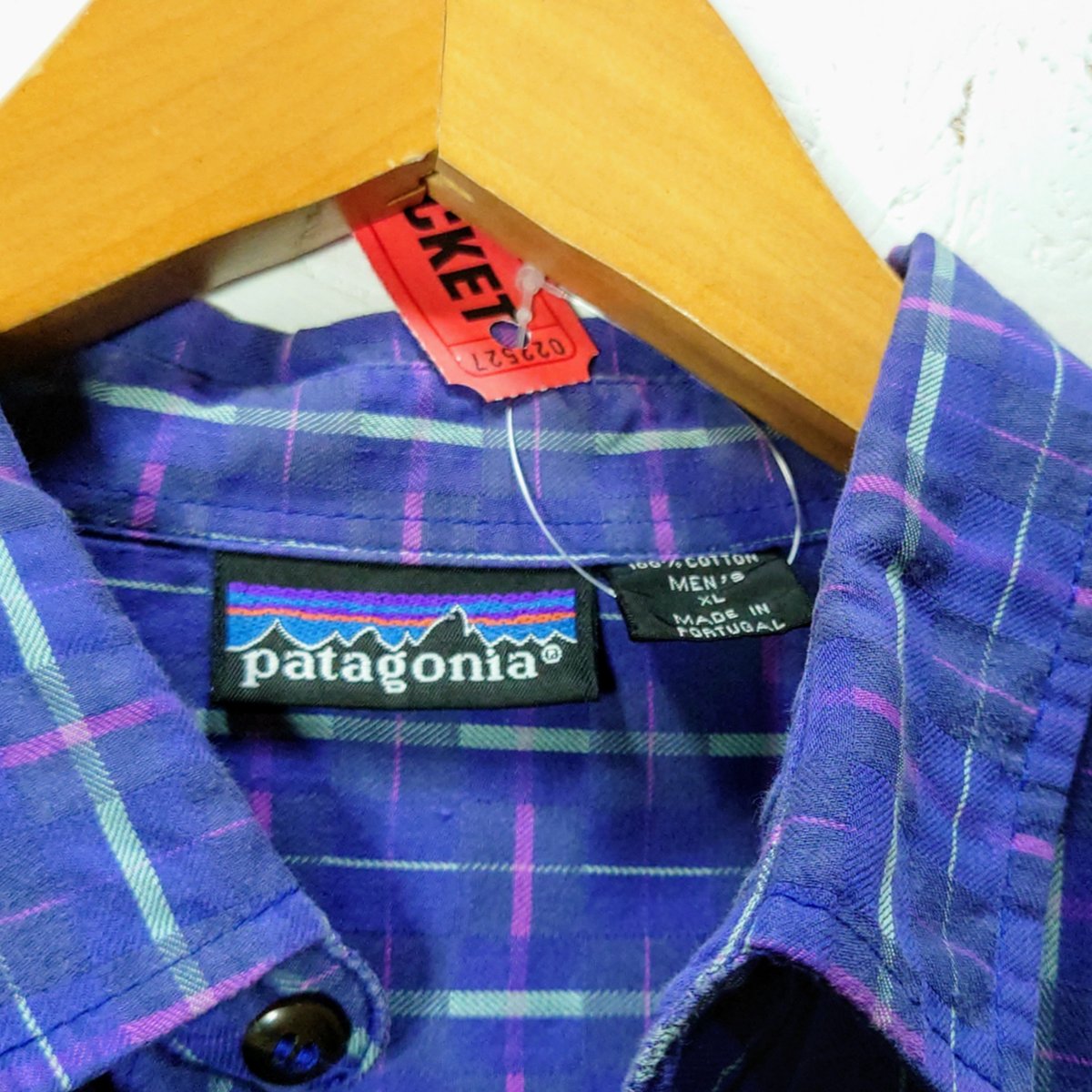 USED 1980s~1990s Patagonia フランネルシャツ ネイビー XLサイズ 