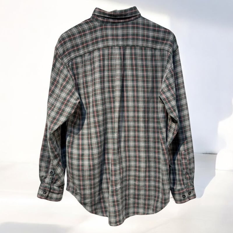 90年代OLD GAP！BDタイプのネルシャツ ！グレーベースの渋い1着！M