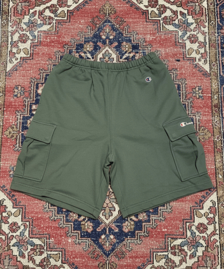 Champion スウェットカーゴショーツ GREEN