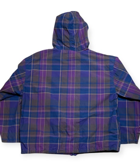 【USED】1990s GAP マドラスチェックアノラックパーカー Lサイズ パープル