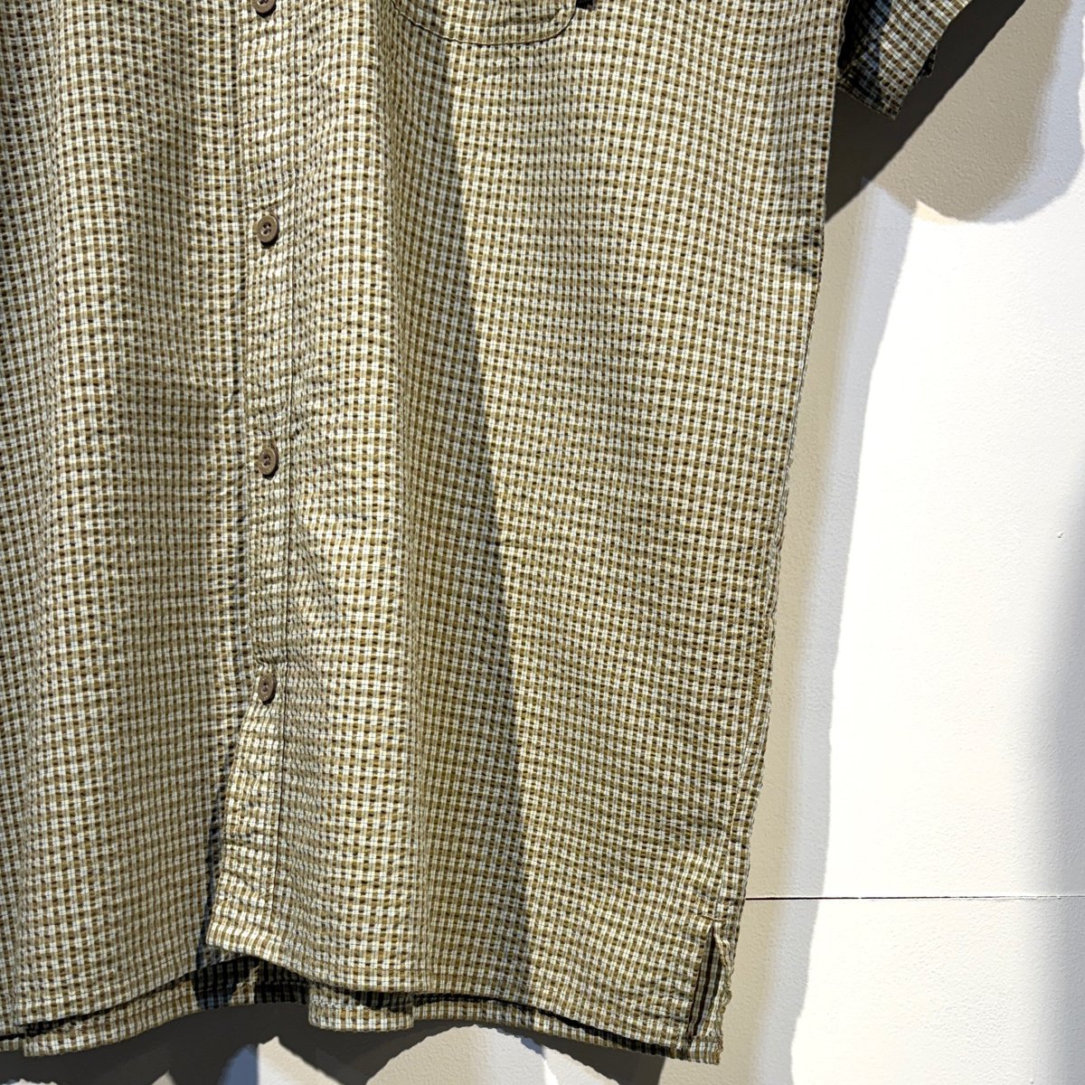 S5 Patagonia パッカーウェアシャツ Lサイズ グリーン系チェック 美品