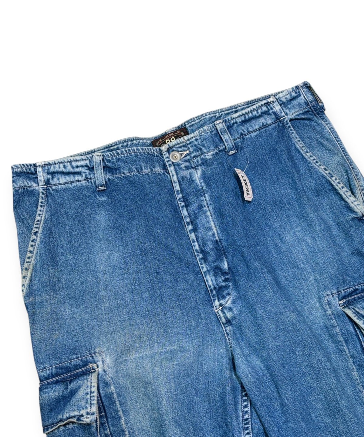 USED】1990s RRL デニムカーゴパンツ インディゴ 三つ星タグ期 W34 USA