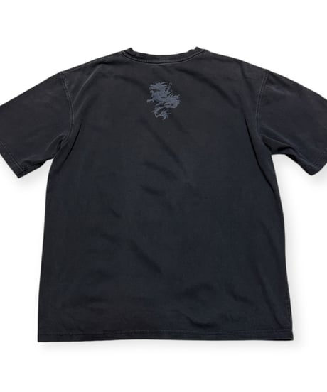 【USED】2000s ドラゴンプリントTシャツ フレイムス BLACK XLサイズ