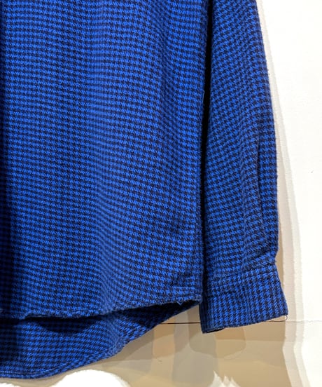 80年代のOLD GAP！BDのフランネルシャツ！ブルーブラックの千鳥柄！Mサイズ