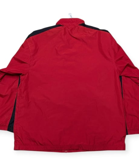 【USED】1990s NIKE ナイロンセットアップ RED ジャケットXL、パンツMサイズ