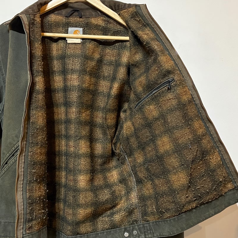 90年代Carhartt!名作デトロイトジャケット‼︎人気のMOSS‼︎M 90年代Carhartt!名作デトロイトジャケット‼︎人気のMOSS‼︎M