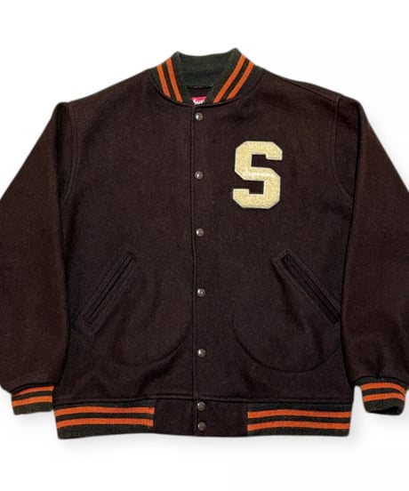【USED】2000s Supreme スタジャン ブラウン Lサイズ アメリカ製