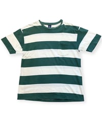 【USED】 1990s GAP SS T-AHIRTS  ボーダーTシャツ Green,White  XLサイズ  アメリカ製