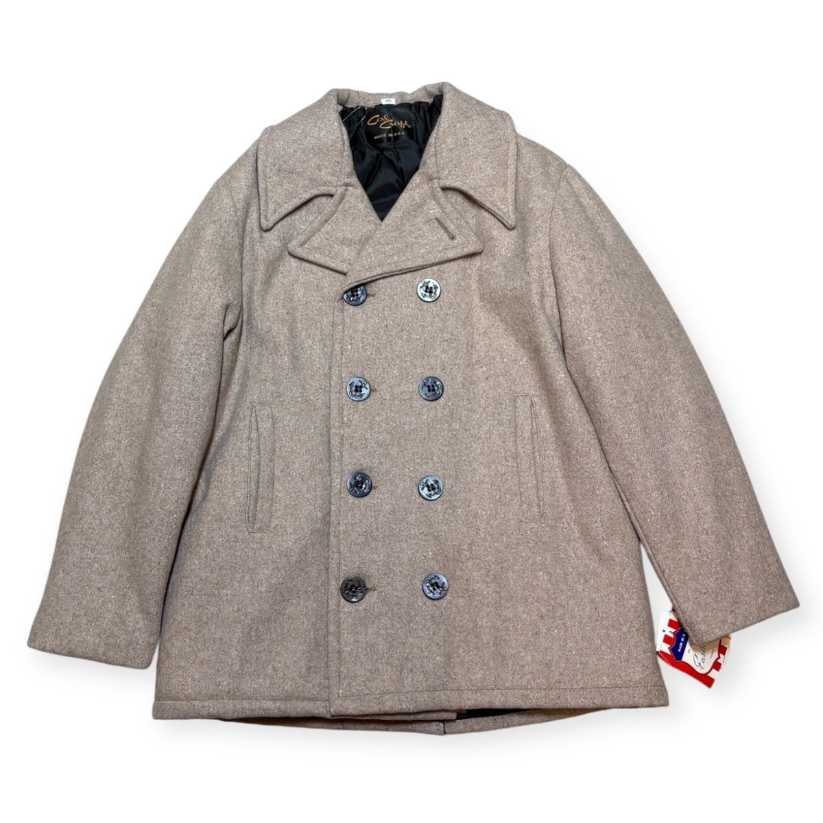 DEADSTOCK】1990s Cal Craft P-COAT ピーコート ベージュ ア