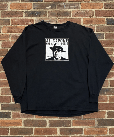 【USED】2000s FASHION VICTIM アルカポネ LS T-SHIRTS BLACK XLサイズ USA製