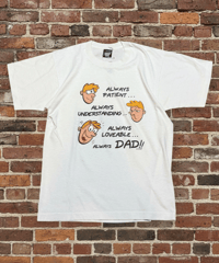 【USED】1990s DAD!! 半袖Tシャツ ホワイト Lサイズ スクリーンスターズ アメリカ製