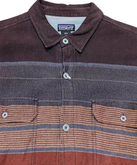 00s  Patagonia  パタゴニア　ヘビーフランネルシャツ　ブランケット柄　Lサイズ　ポルトガル製