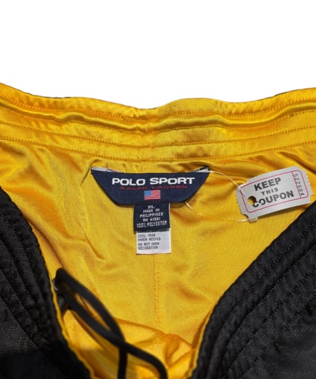 1990s POLO SPORTS ショートパンツ BLACK,YELLOW