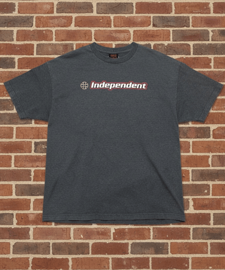 【USED】2000s INDEPENDENT インディペンデント 半袖Tシャツ GRAY XLサイズ アイアンクロス