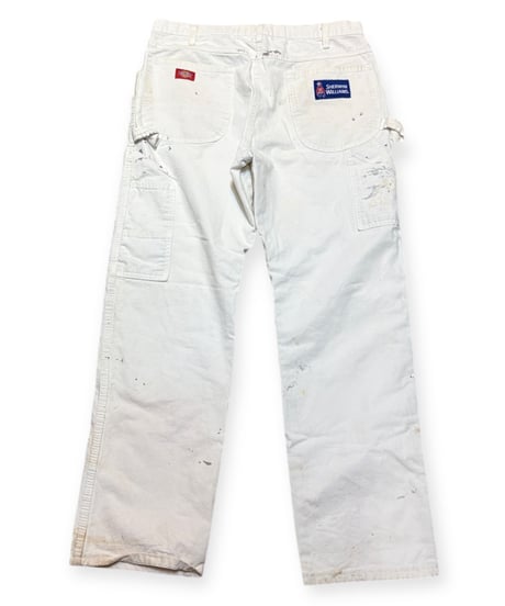【USED】2000s Dickies Sherwin Williams ホワイト ペインターパンツ W36L32 ペンキ汚れ