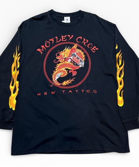 【USED】 2000s MOTLEY CRUE モトリークルー NEW TATTOO  デルタ XLサイズ 袖プリント