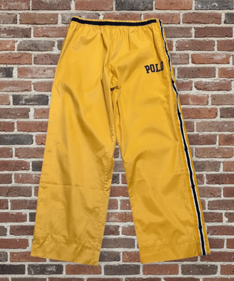 【USED】1990s POLO SPORTS ナイロンパンツ イエロー LLサイズ