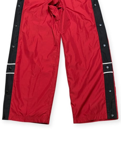 【USED】1990s NIKE ナイロンセットアップ RED ジャケットXL、パンツMサイズ