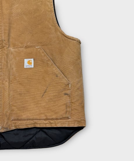【USED】90s Carhartt  アクティブベスト  ブラウン  アメリカ製  Lサイズ　美品