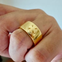 仁尾彫金『文字彫り、ビッグ印台リング2』ハンドメイド297 仁尾彫金『文字彫り、ビッグ印台リング2』ハンドメイド297