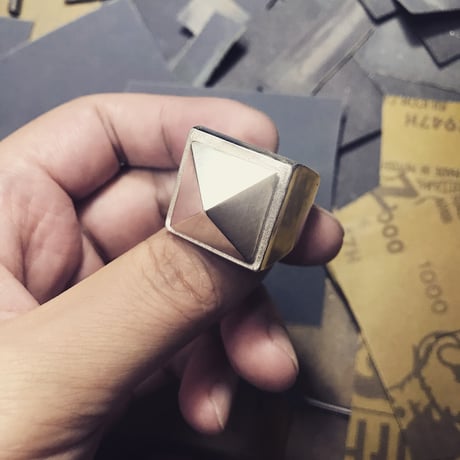 仁尾彫金『一つのスタッズリング』ハンドメイド180