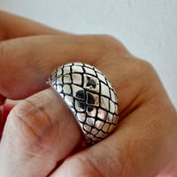 仁尾彫金『プラチナギャラクシーアイアンクロスリング』ハンドメイド44