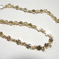 仁尾彫金『ゴールドアイアンクロスネックレスチェーン』ハンドメイド592