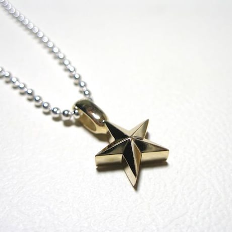 仁尾彫金『ゴールド立体スターペンダント』ハンドメイド100