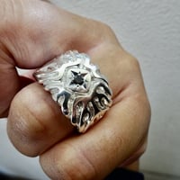 仁尾彫金『プラチナギャラクシーアイアンクロスリング』ハンドメイド44