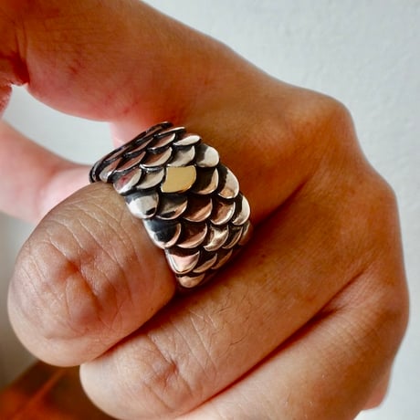 仁尾彫金『2.6mmダイヤ、幅3.5mm、平打リング』ハンドメイド287b