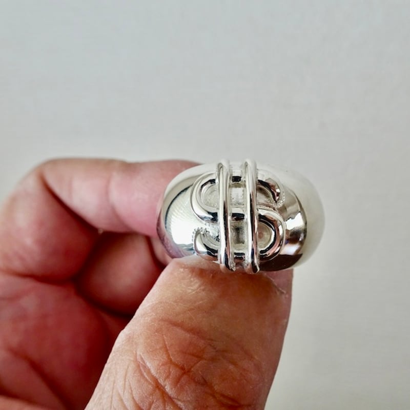 仁尾彫金『ドルマーク甲丸リング』ハンドメイド393 | 仁尾彫金 STORE