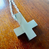 仁尾彫金『ビッグブロック、逆十字クロス』ハンドメイド252