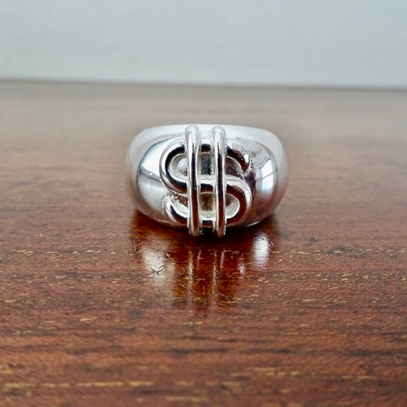 仁尾彫金『ドルマーク甲丸リング』ハンドメイド393 | 仁尾彫金 STORE 