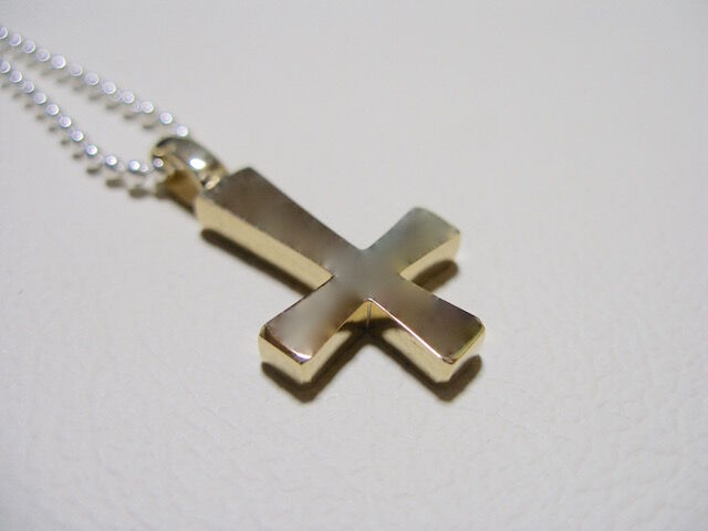 仁尾彫金『ゴールドフルダイヤ十字クロス』ハンドメイド200b （仁尾 