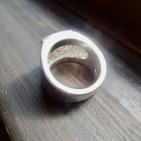 仁尾彫金『ドルマーク、プレート印台リング』ハンドメイド286