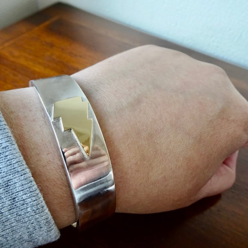 仁尾彫金『k18サンダー、平打バングル3』ハンドメイド370 | 仁尾彫金 STORE