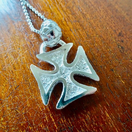 仁尾彫金『アイアンクロスヘッド、燻なし』ハンドメイド499
