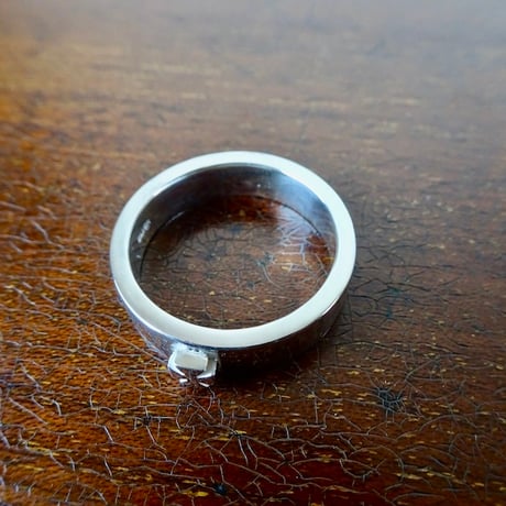 仁尾彫金『アイアンクロス平打リング、幅５mm』ハンドメイド551