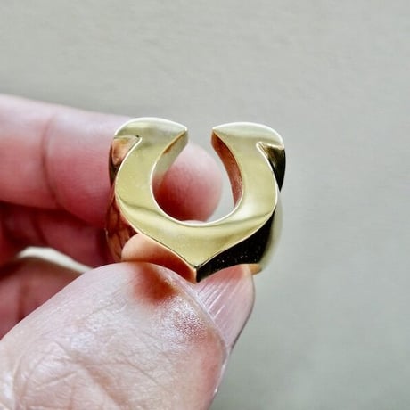 仁尾彫金『ゴールド馬蹄ピンキーリング磨き』ハンドメイド449