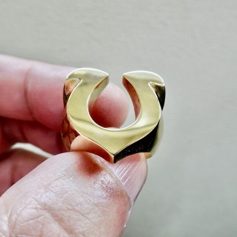 仁尾彫金『ゴールド馬蹄ピンキーリング磨き』ハンドメイド128 | 仁尾 