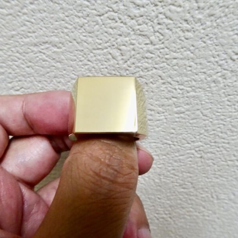 仁尾彫金『ゴールド印台リング、70g』ハンドメイド260 | 仁尾彫金 STORE