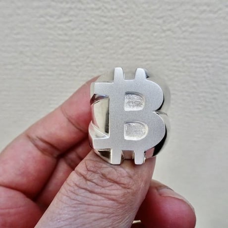 仁尾彫金『ビットコイン印台リング』ハンドメイド185