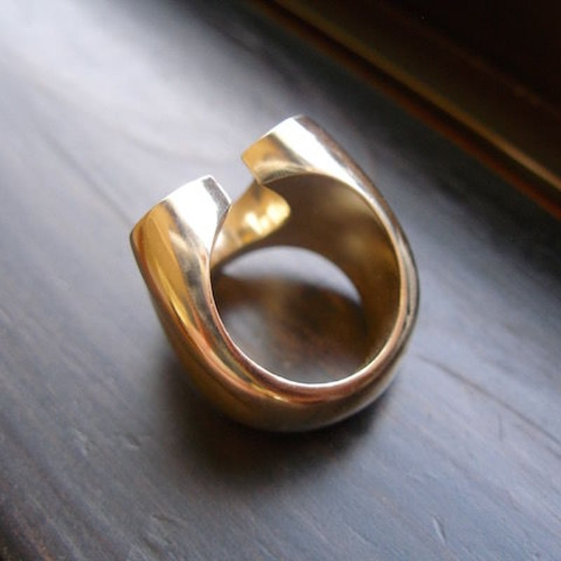 仁尾彫金『ゴールド馬蹄ピンキーリング』ハンドメイド128 | 仁尾彫金 STORE