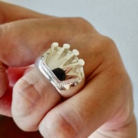 仁尾彫金『プラチナ星とサンダーの印台リング』ハンドメイド212 仁尾彫金『プラチナ星とサンダーの印台リング』ハンドメイド212