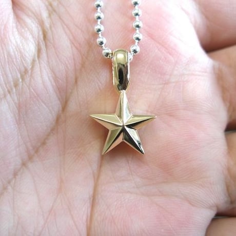 仁尾彫金『ゴールド立体スターペンダント』ハンドメイド100